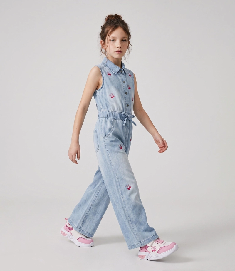 ENTERITO SIN MANGA NIÑA  L11201270374 DENIM CELESTE LIMONADA - 1