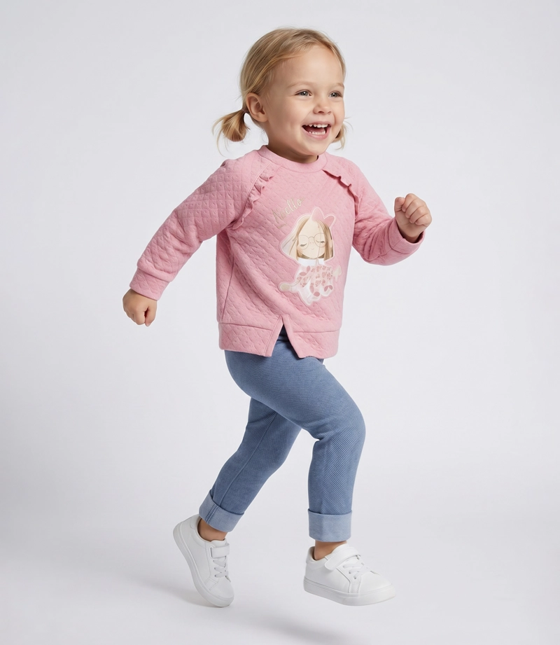CONJUNTO BEBE CON ESTAMPADO L12221270478 CORAL LIMONADA - 1
