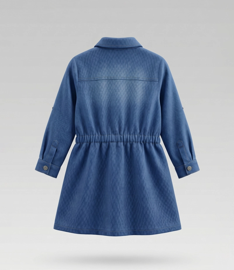 VESTIDO NIÑA  L11131270309 DENIM AZUL LIMONADA - 3