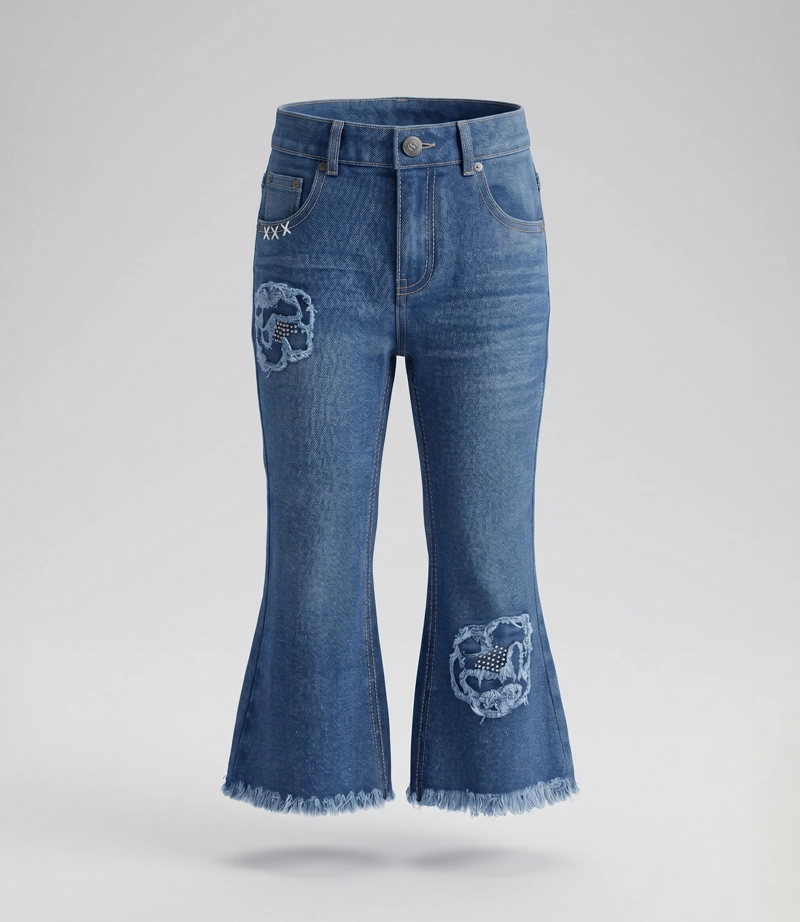 JEANS BEBE ACAMPANADO L12111270109 DENIM AZUL LIMONADA - 2