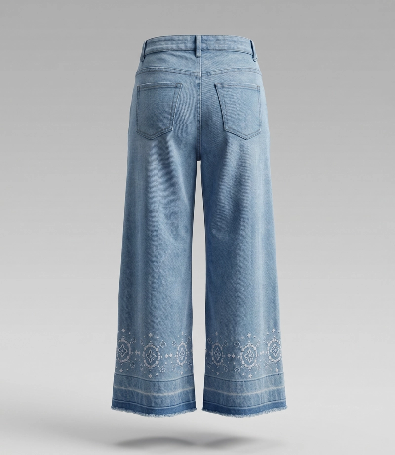 JEANS NIÑA ACAMPANADO  L11111270274 DENIM CELESTE LIMONADA - 3