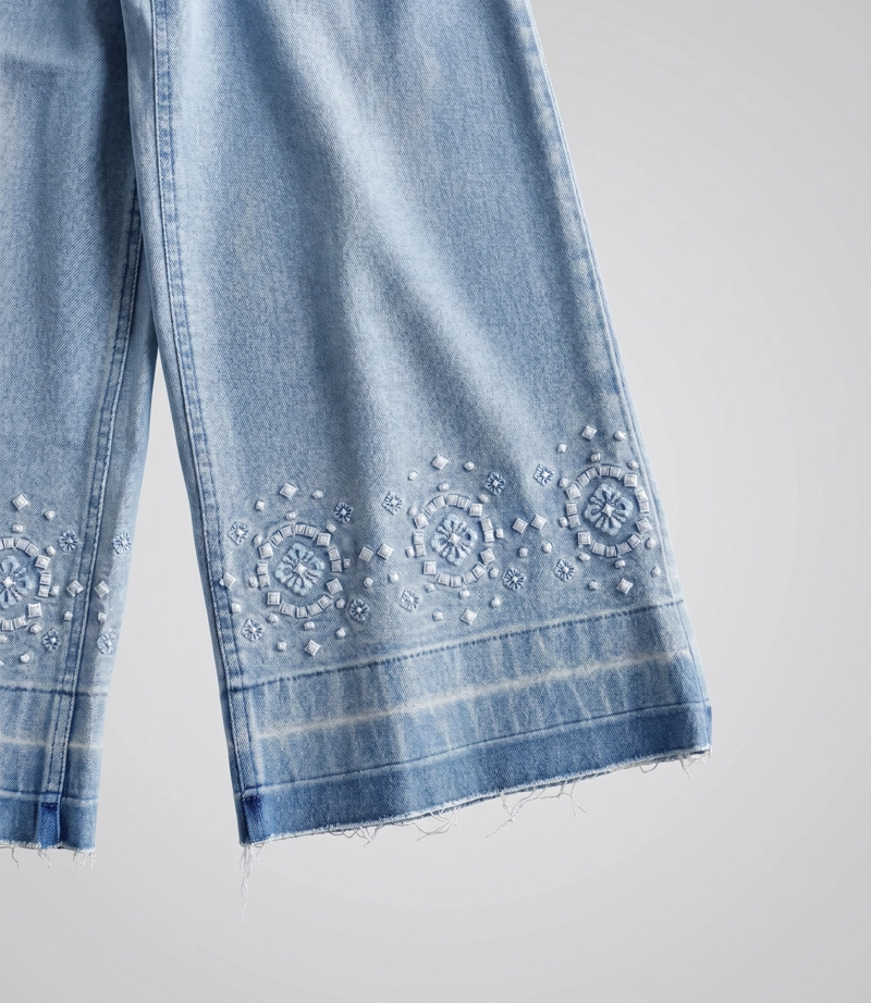 JEANS NIÑA ACAMPANADO  L11111270274 DENIM CELESTE LIMONADA - 4