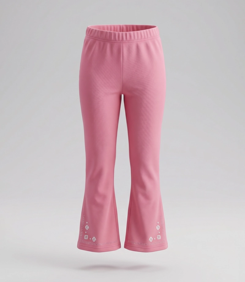 CALZA NINA FLARE CON BORDADO L11721270178 CORAL LIMONADA 3