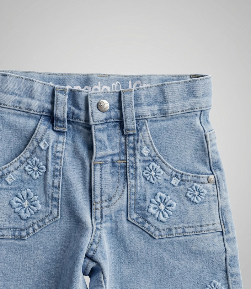 JEANS BEBE BOHO L12111270274 DENIM CELESTE LIMONADA - 3