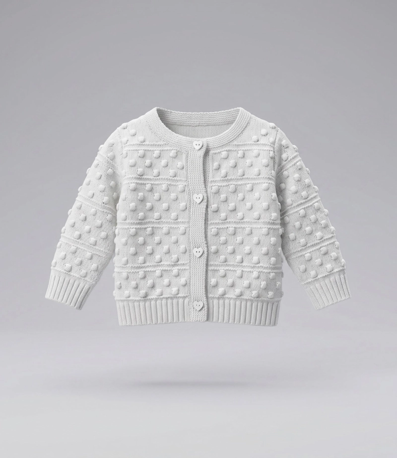 CHALECO RECIEN NACIDA CARDIGAN  L13061270103 CRUDO LIMONADA 9 meses