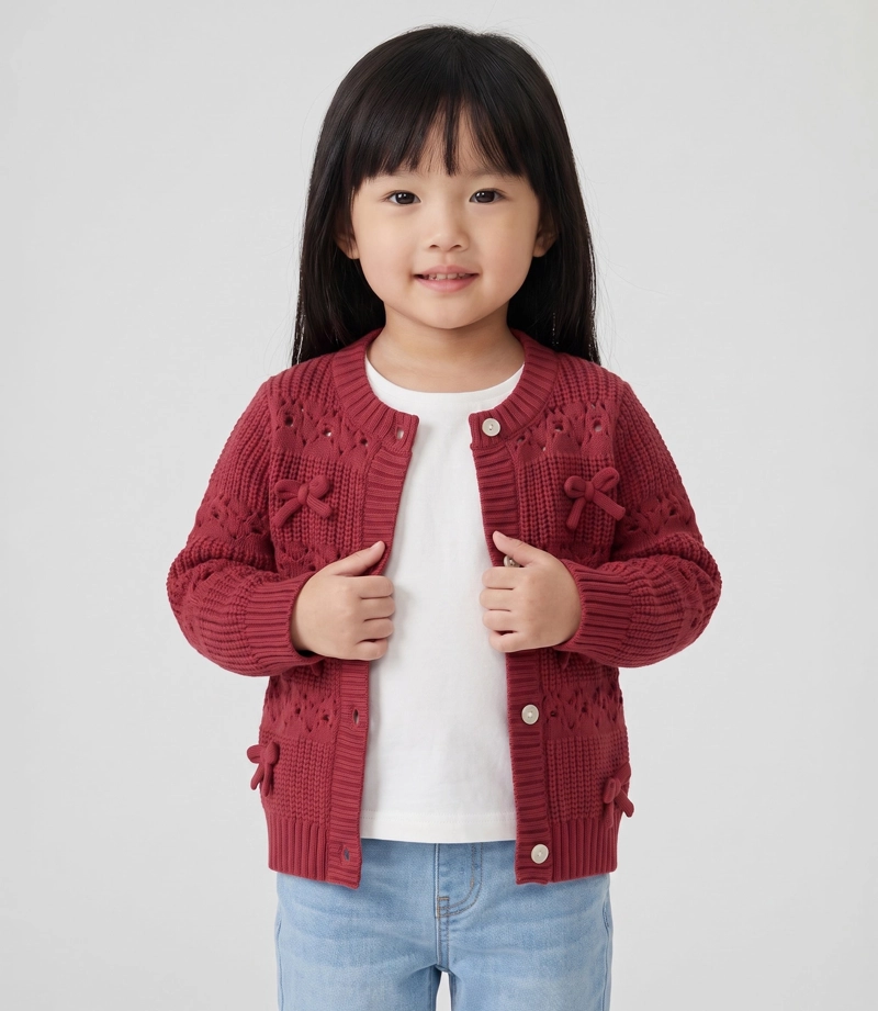 CHALECO BEBE CARDIGAN  L12061270288 FRAMBUESA LIMONADA - 1