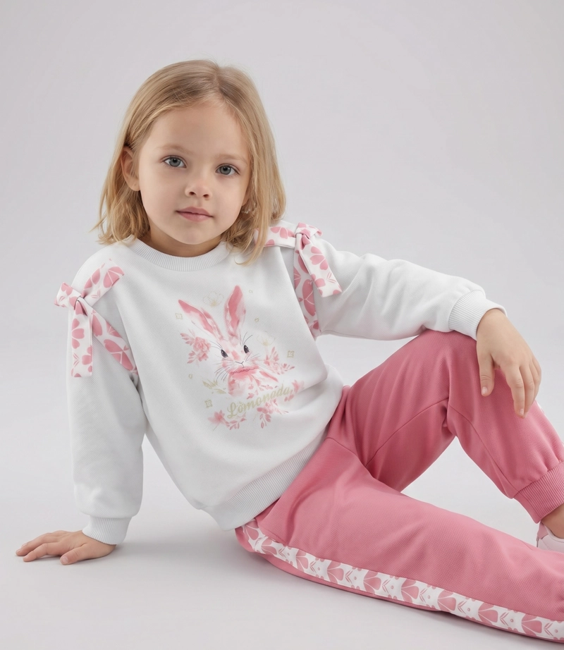 BUZO BEBE CON CONEJO L12191270178 CORAL LIMONADA - 1