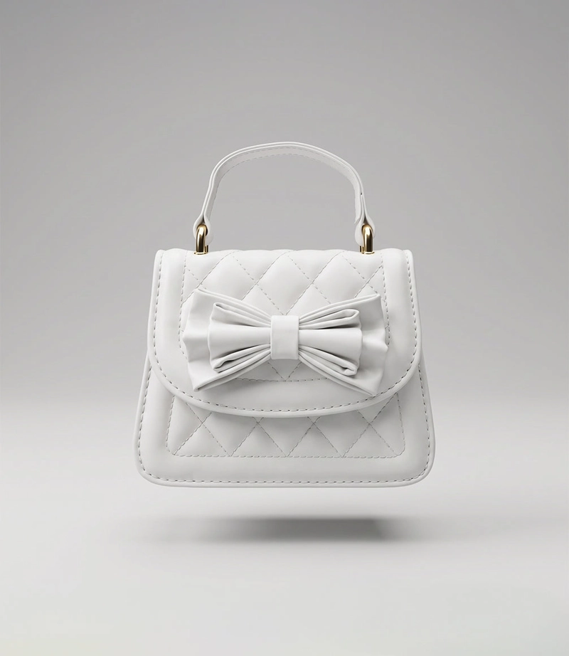 CARTERA NIÑA CON LAZO L91671270299 BLANCA LIMONADA - 1