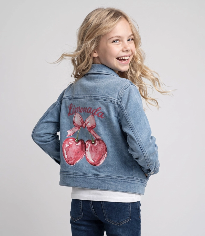 CHAQUETA NIÑA CHERRY L11071270474 DENIM CELESTE LIMONADA - 1