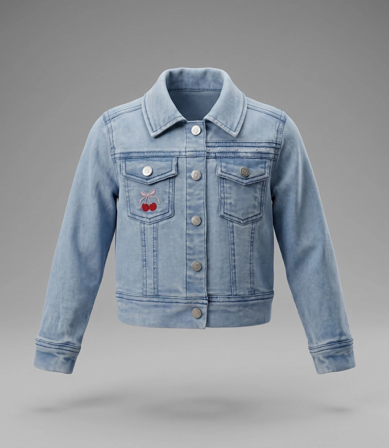 CHAQUETA NIÑA CHERRY L11071270474 DENIM CELESTE LIMONADA - 3