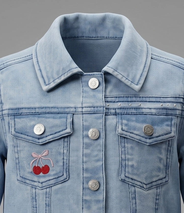 CHAQUETA NIÑA CHERRY L11071270474 DENIM CELESTE LIMONADA - 5