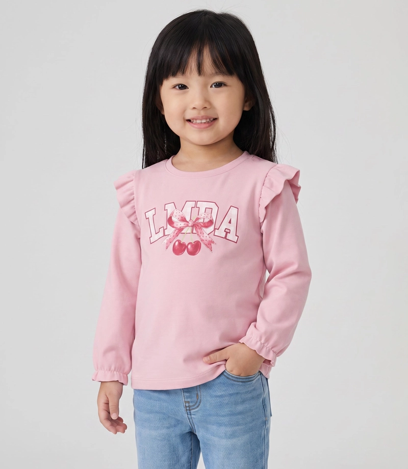 POLERA MANGA LARGA BEBE CHERRY L12011270402 ROSADO LIMONADA - 1