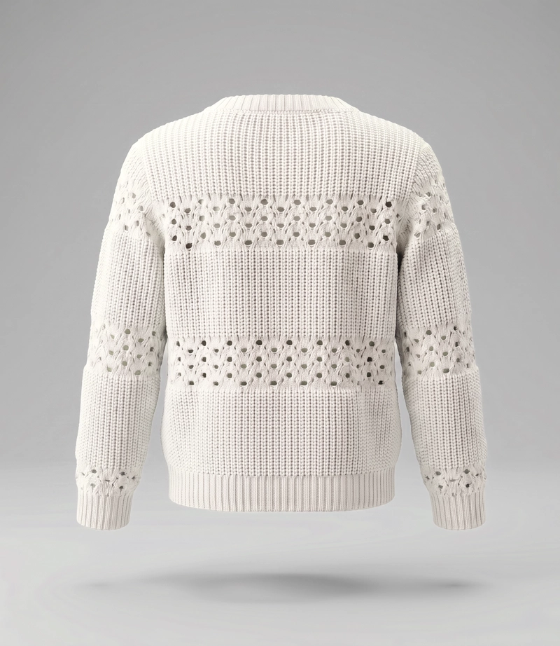 CHALECO NIÑA CARDIGAN CON LAZOS L11061270203 CRUDO LIMONADA - 3