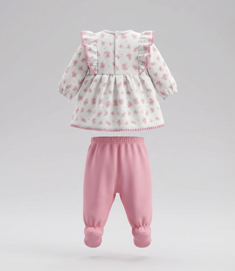CONJUNTO RECIEN NACIDA FLOREADO L13221270178 CORAL LIMONADA - 3