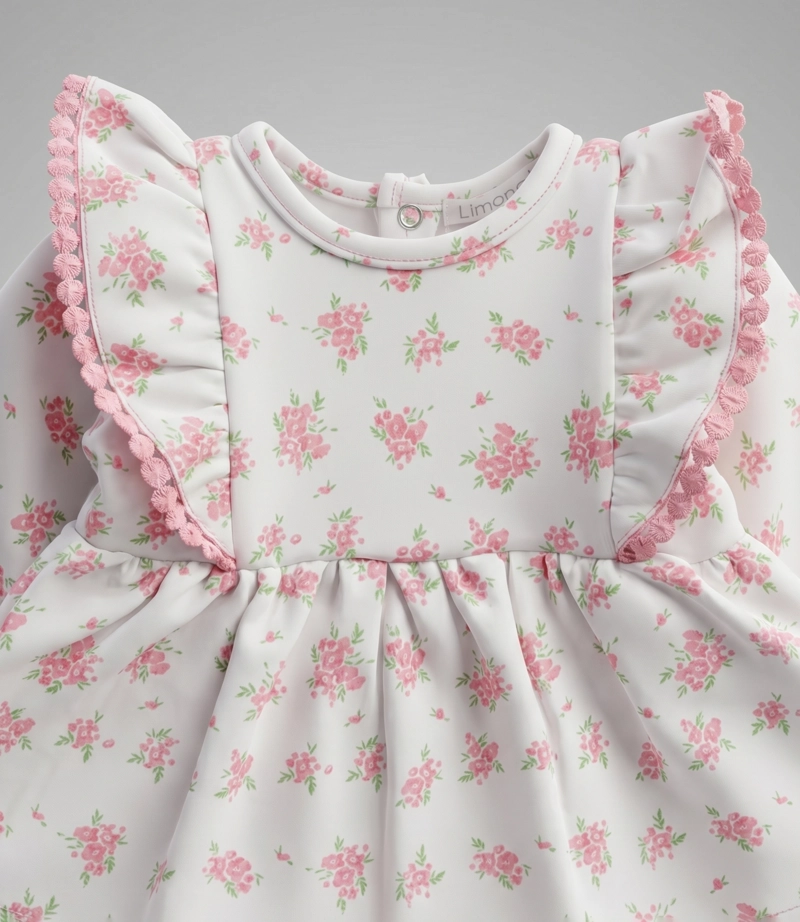 CONJUNTO RECIEN NACIDA FLOREADO L13221270178 CORAL LIMONADA - 4