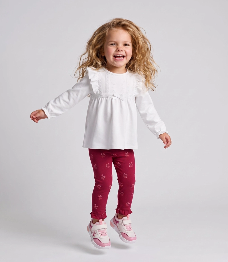CONJUNTO BEBE CON CHERRY L12221270703 CRUDO LIMONADA - 1