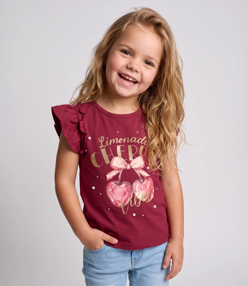 POLERA MANGA CORTA BEBE  L12021270188 FRAMBUESA LIMONADA - 1