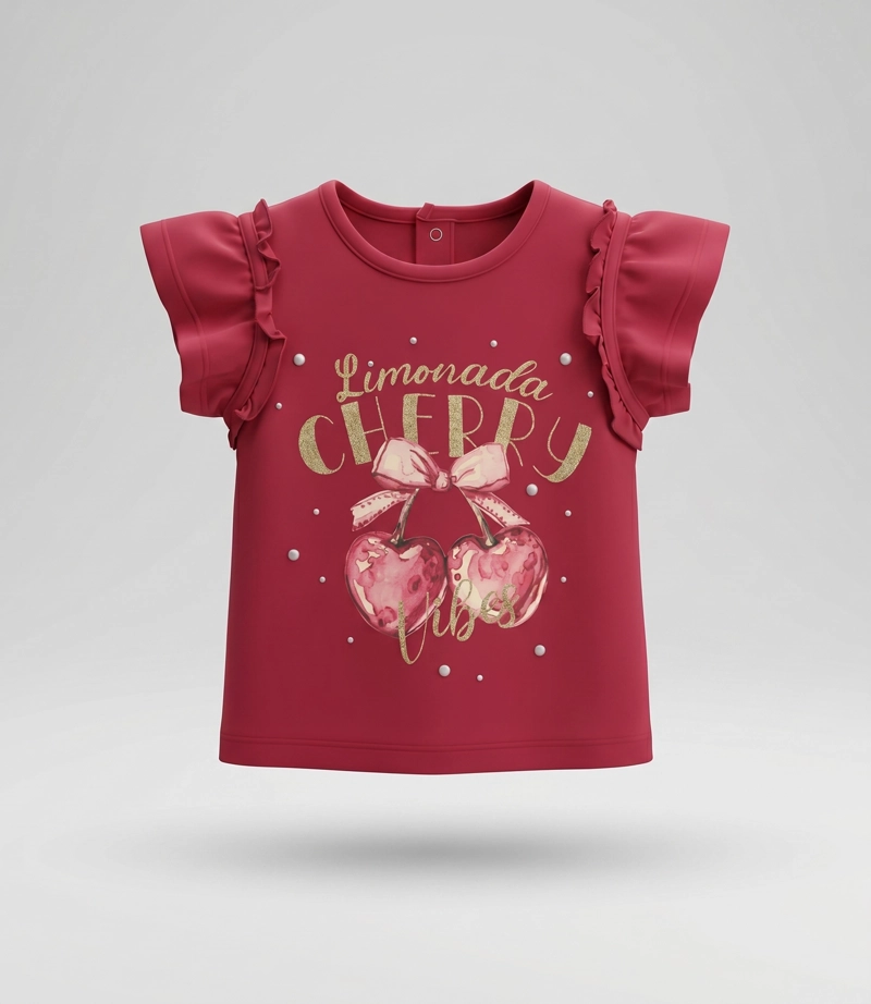 POLERA MANGA CORTA BEBE  L12021270188 FRAMBUESA LIMONADA - 2