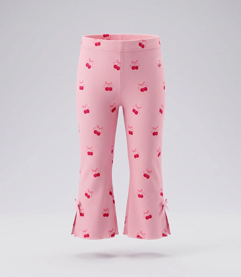 CALZA BEBE FLARE ACANALADA L12721270402 ROSADO LIMONADA - 1