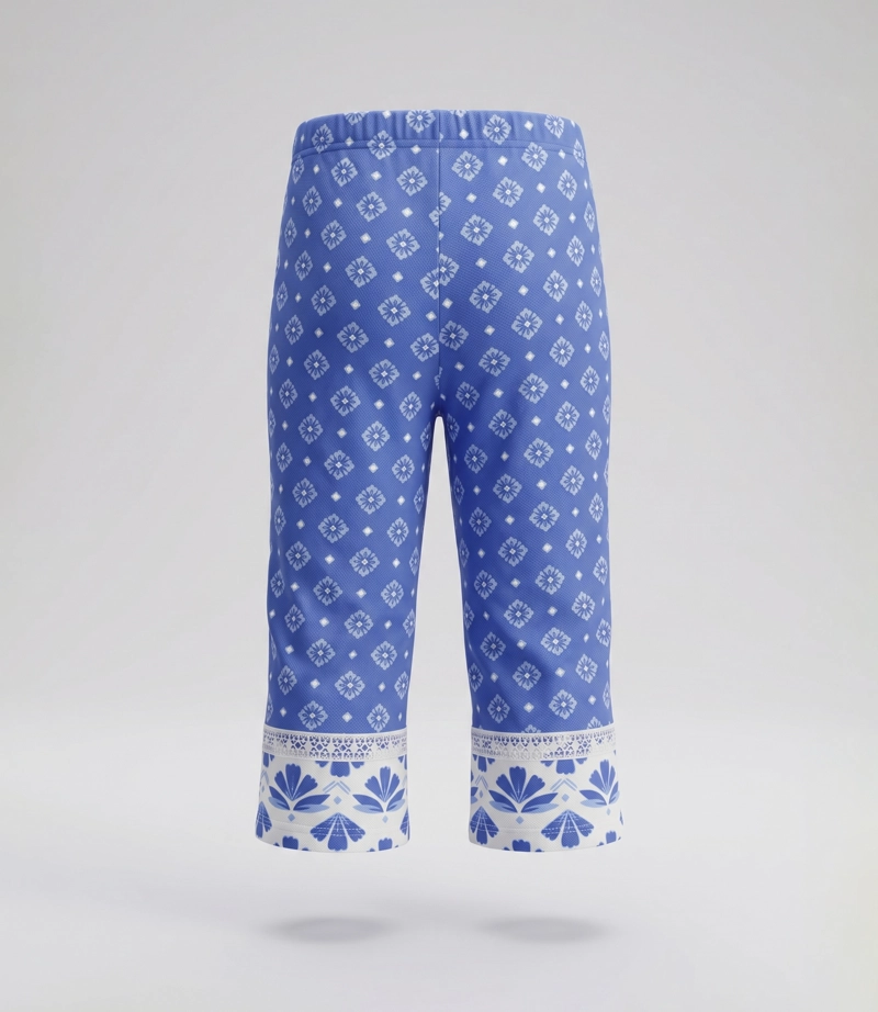CALZA BEBE FLARE CON FLORES L12721270158 AZUL LIMONADA - 3