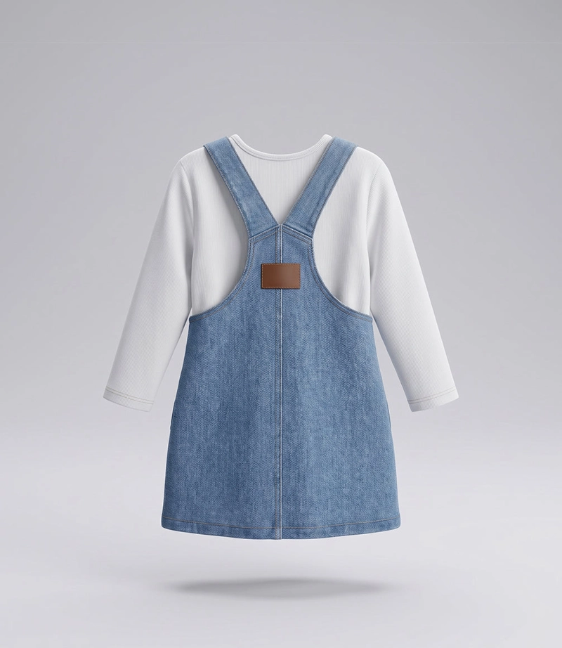VESTIDO SIN MANGA CON POLERA NIÑA  F11131270374 DENIM  4KIDS - 3