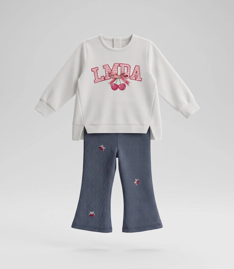 CONJUNTO BEBE CON CHERRY L12221270603 CRUDO LIMONADA - 1