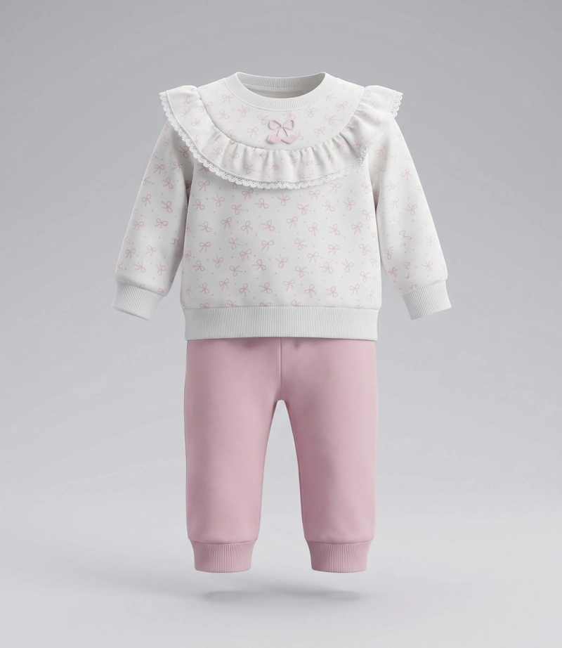 CONJUNTO RECIEN NACIDA CON LAZOS L13221270503 CRUDO LIMONADA 0 meses