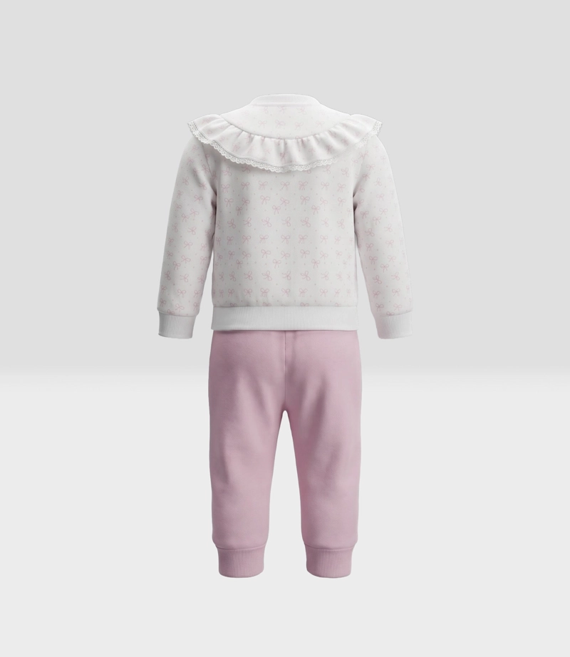 CONJUNTO RECIEN NACIDA CON LAZOS L13221270503 CRUDO LIMONADA - 3