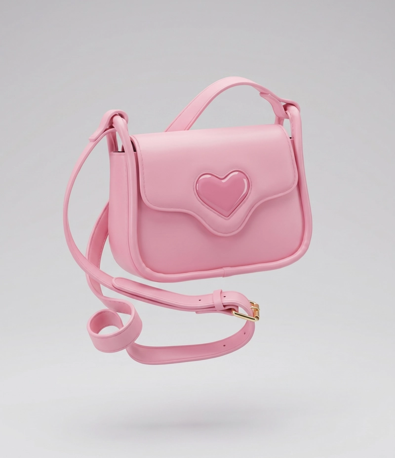 CARTERA NIÑA CON CORAZON L91671270199 ROSADA LIMONADA - 1