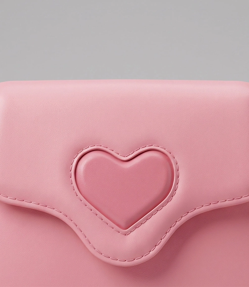 CARTERA NIÑA CON CORAZON L91671270199 ROSADA LIMONADA - 3