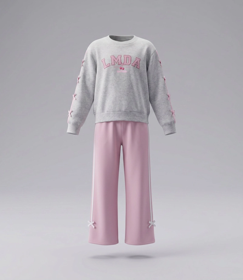 CONJUNTO POLERON LIVIANO Y CALZA NIÑA  L11221270702 ROSADO - 2