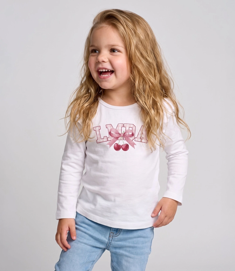 POLERA MANGA LARGA BEBE CHERRY L12011270403 CRUDO LIMONADA 24 meses