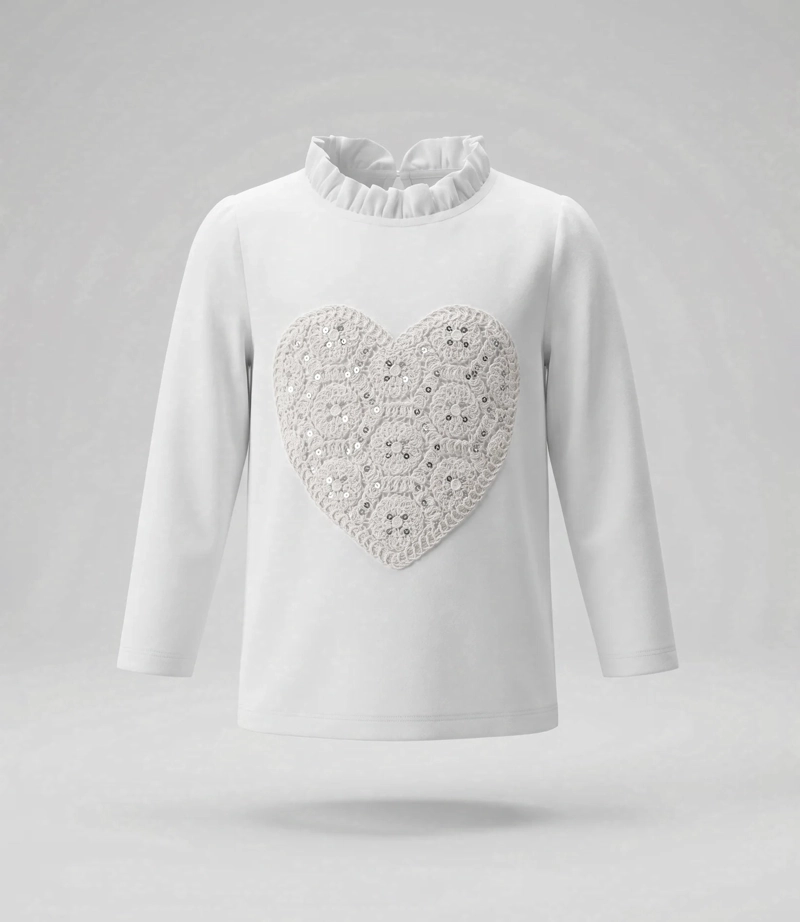 POLERA MANGA LARGA BEBE CORAZON L12011270203 CRUDO LIMONADA - 2