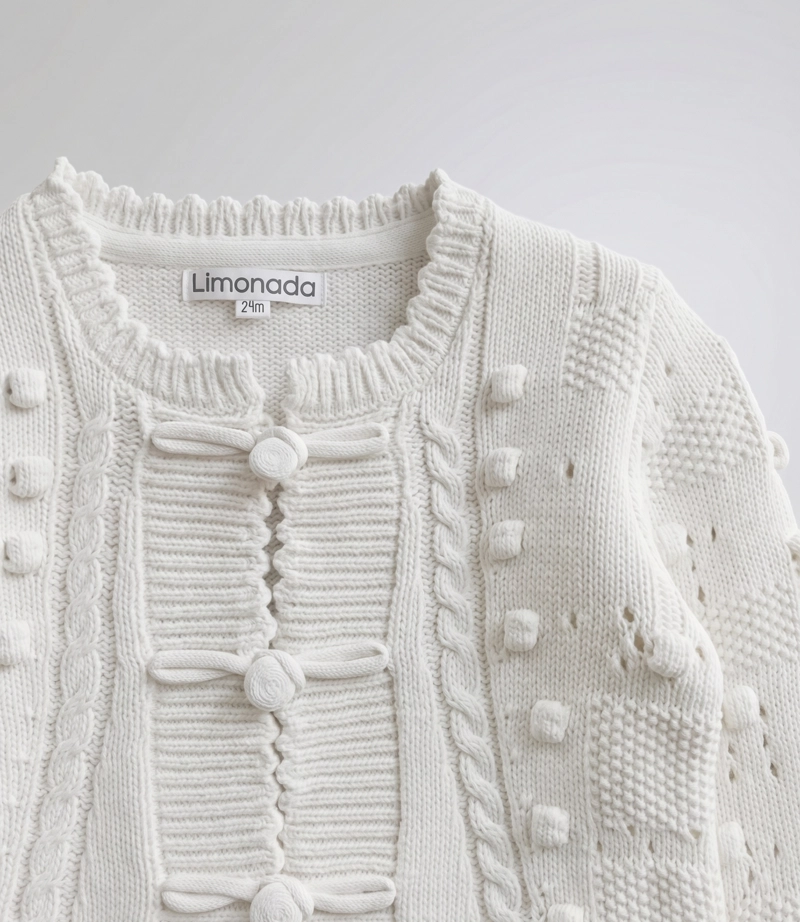 CHALECO BEBE CARDIGAN  L12061270103 CRUDO LIMONADA - 4