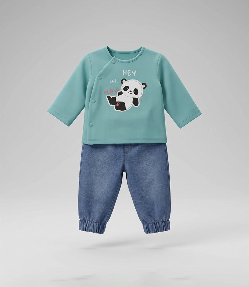 CONJUNTO RECIEN NACIDO CON PANDA V13221270276 MENTA 4 KIDS 9 meses