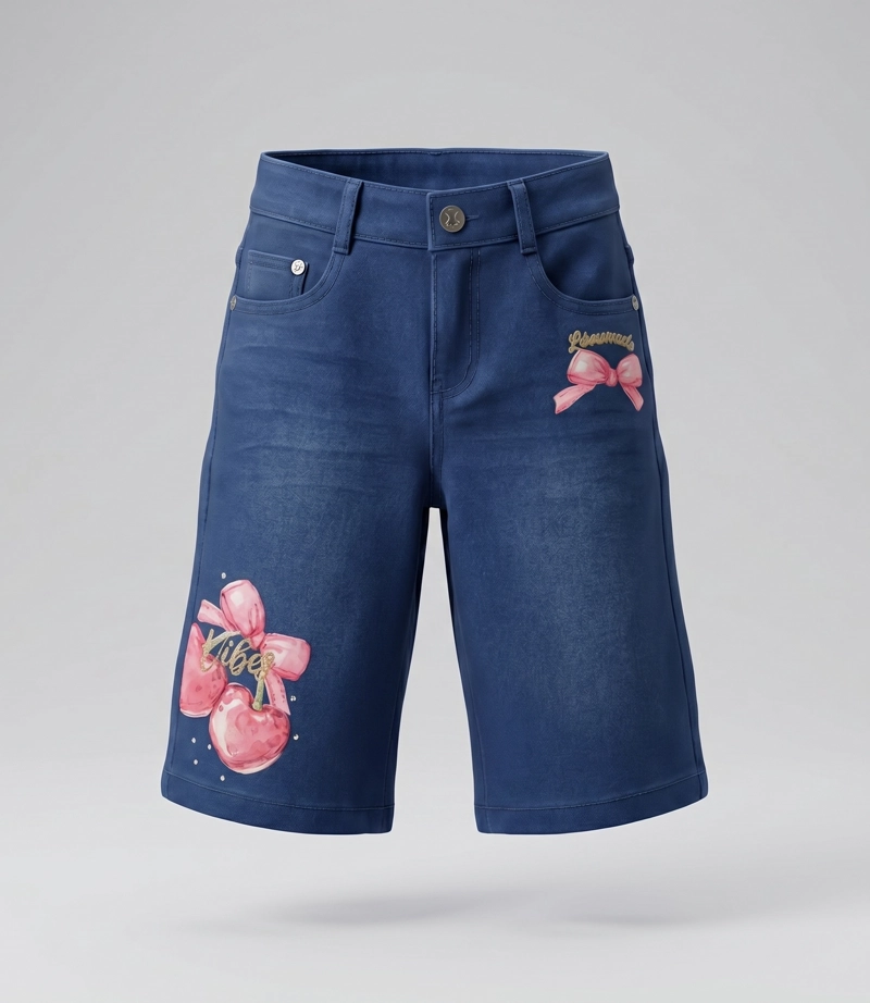 JEANS BEBE WIDE LEG CHERRY L12111270409 DENIM AZUL LIMONADA 9 meses