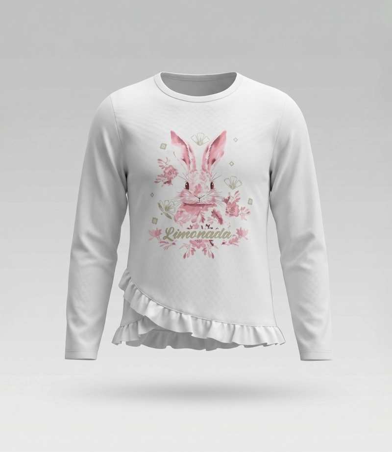 POLERA MANGA LARGA NINA CONEJO L11011270478 CORAL LIMONADA 10