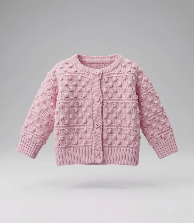 CHALECO RECIEN NACIDA CARDIGAN  L13061270102 ROSADO LIMONADA - 1
