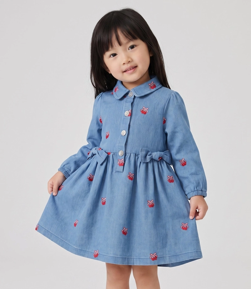 VESTIDO MANGA LARGA BEBE  L12131270574 DENIM CEL LIMONADA - 1