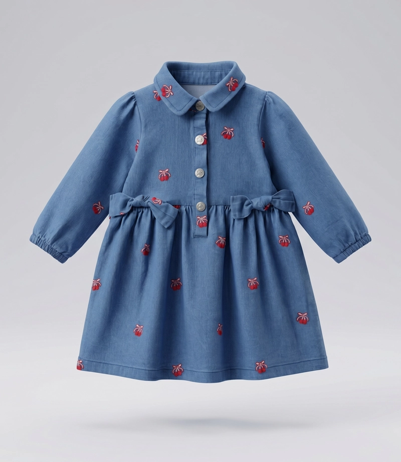 VESTIDO MANGA LARGA BEBE  L12131270574 DENIM CEL LIMONADA - 2