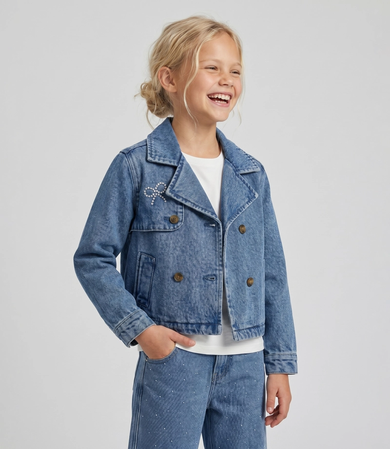 CHAQUETA NIÑA DE DENIM L11071270109 DENIM AZUL LIMONADA - 1