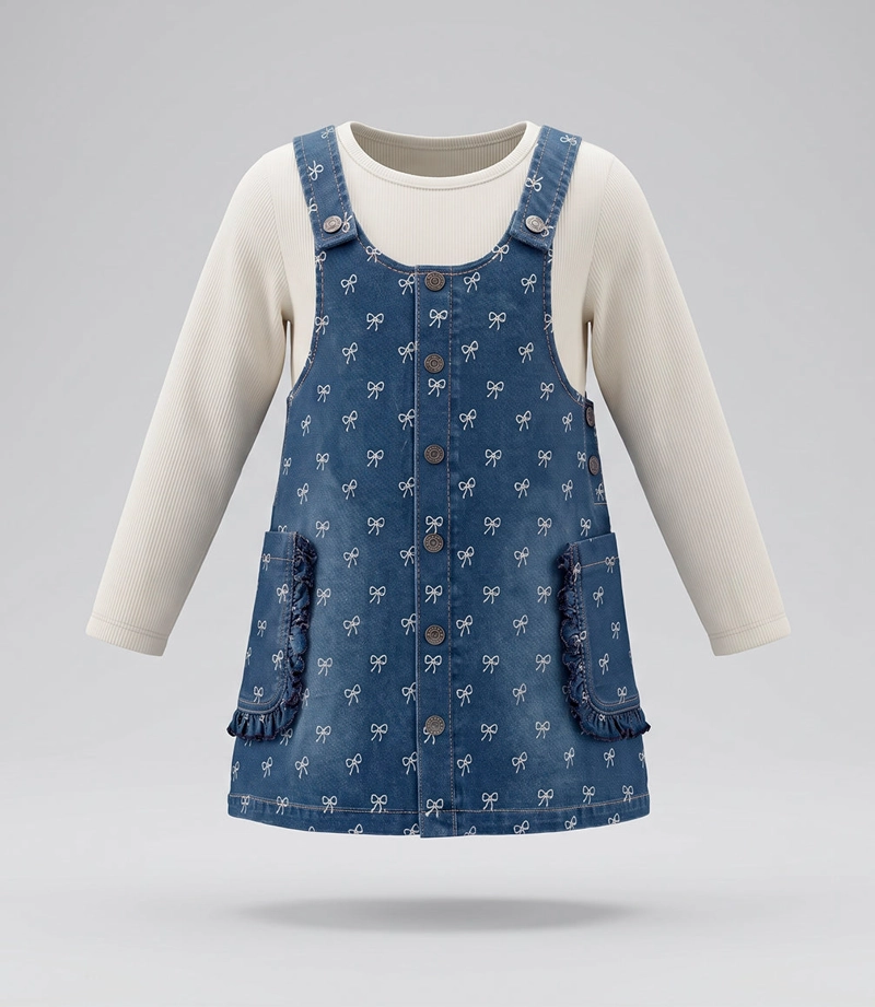 VESTIDO SIN MANGA CON POLERA NIÑA  L11131270609 DENIM - 2