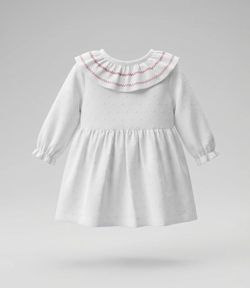 VESTIDO RECIEN NACIDA  L13131270203 CRUDO LIMONADA - 3