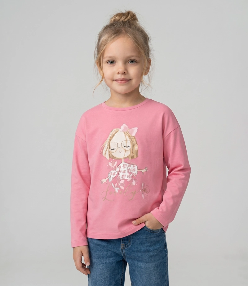 POLERA MANGA LARGA BEBE  L12011270178 CORAL LIMONADA - 1