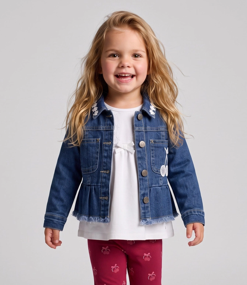 CHAQUETA BEBE  L12071270409 DENIM AZUL LIMONADA 6 meses