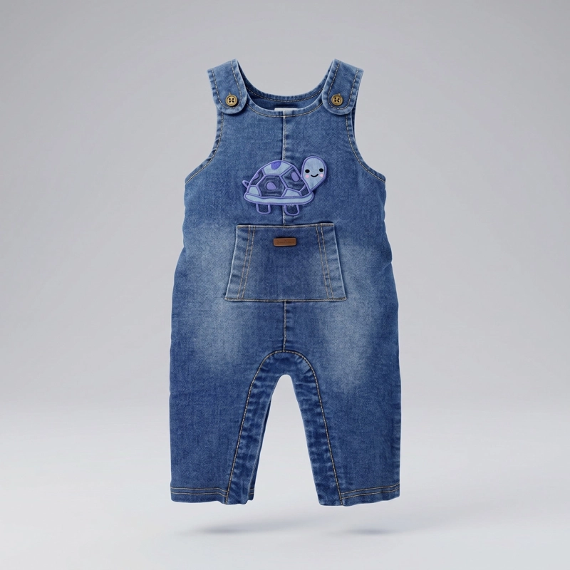 JARDINERA RECIEN NACIDO  B13181270209 DENIM  BLACK AND BLUE - 1