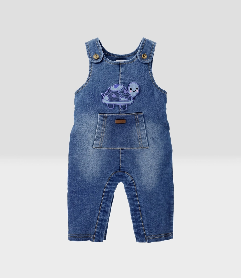 JARDINERA RECIEN NACIDO  B13181270209 DENIM  BLACK AND BLUE - 2
