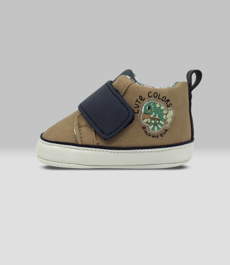 ZAPATILLA RECIEN NACIDO  B43391270226 BEIGE BLACK AND BLUE - 2