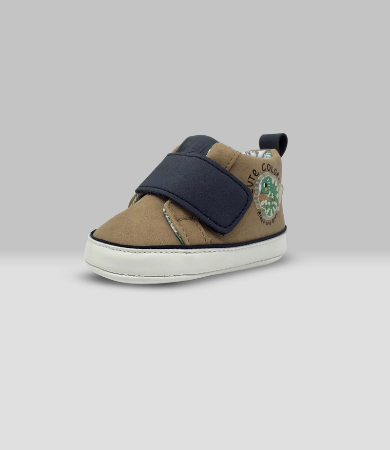 ZAPATILLA RECIEN NACIDO  B43391270226 BEIGE BLACK AND BLUE - 4