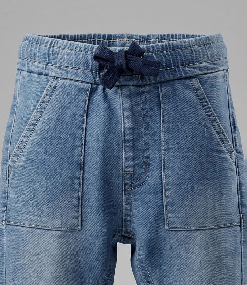 JEANS BEBE BAGGY B12111270274 DENIM CELESTE BLACK AND BLUE - 3